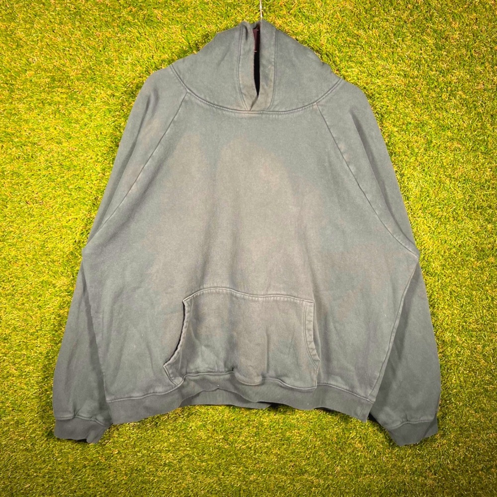 Gap Mens XXL Tall Pullover‎ Hoodie Faded Green Raglan Fleece Sweatshirt